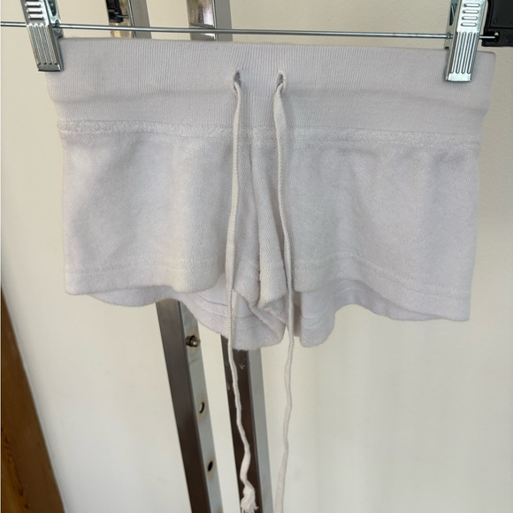 Hard Tail Girl 7/8 White Terry Cloth Shorts - Picture 2 of 4